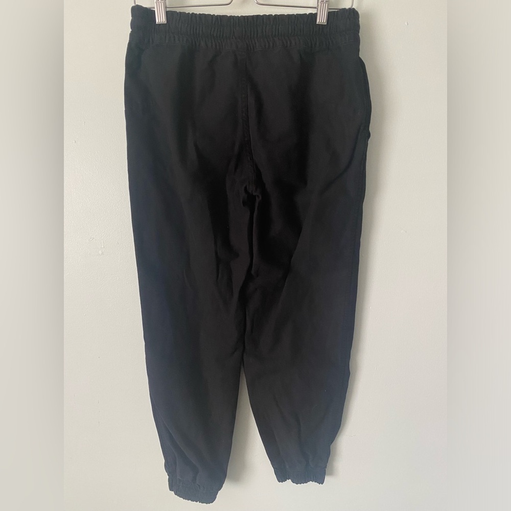 TNA Aritzia Black Drawstring Cotton Pants Size Small Neutral Capsule Casual - Picture 2 of 6